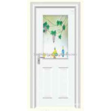 White Steel Wooden Interior Door With Glass Designs JKD-2006(E)